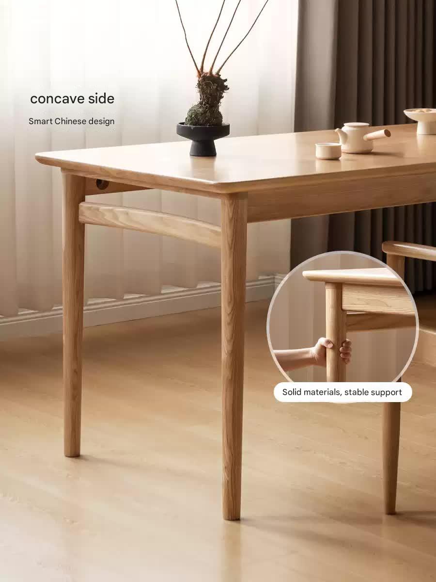 Ash Solid Wood Modern Dual-Purpose Tea Table.