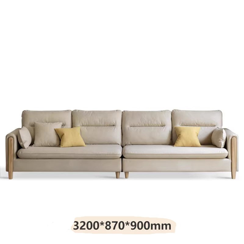 Luxury fabric sofa oak solid wood+