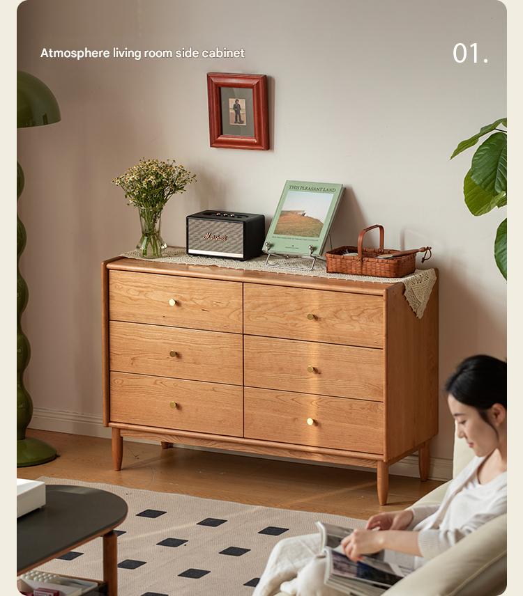 Cherry Solid Wood Chest Of Drawers