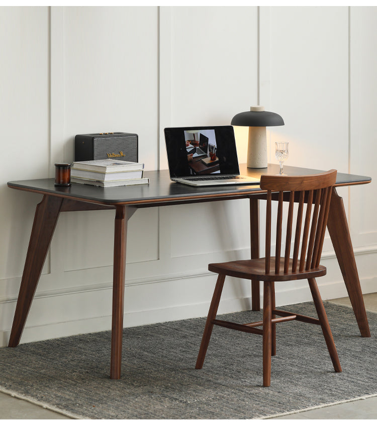 Black Walnut Solid Wood Slate North American Dining Table