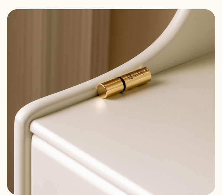 Ash Solid Wood Cream Style Dressing Table.