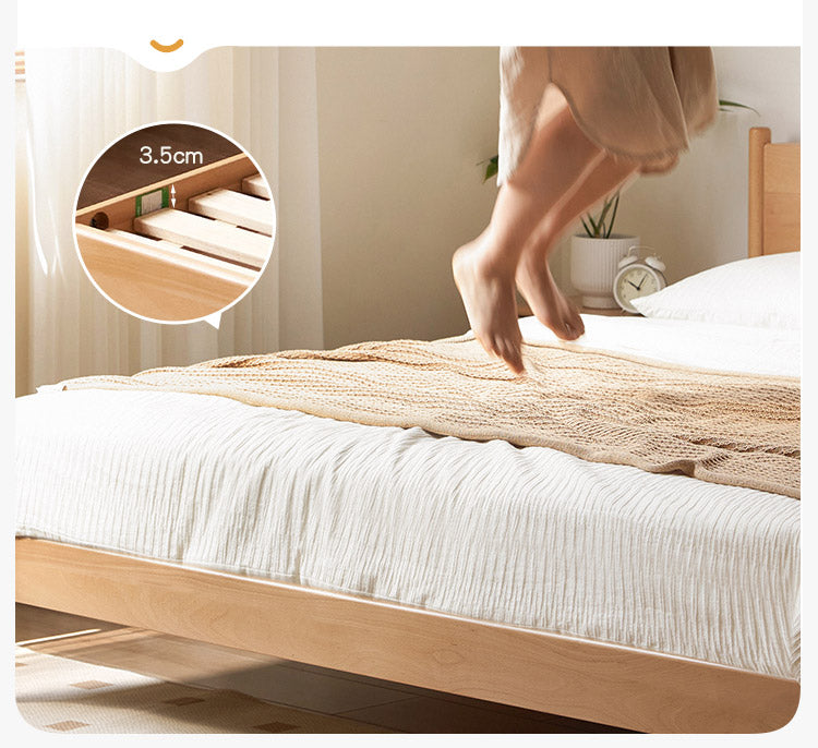 European Beech Solid Wood Bed