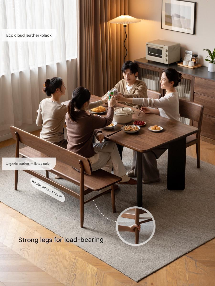 Black Walnut Solid Wood Long Bench