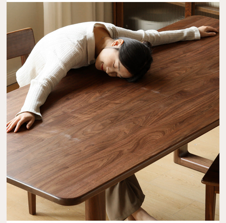 Oak, Ash, Black Walnut Solid Wood Full Large Plate Dining Table