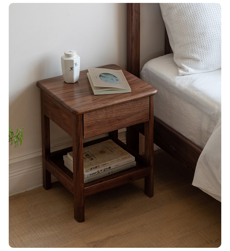 Black Walnut, Ash Bedside Storage Cabinet