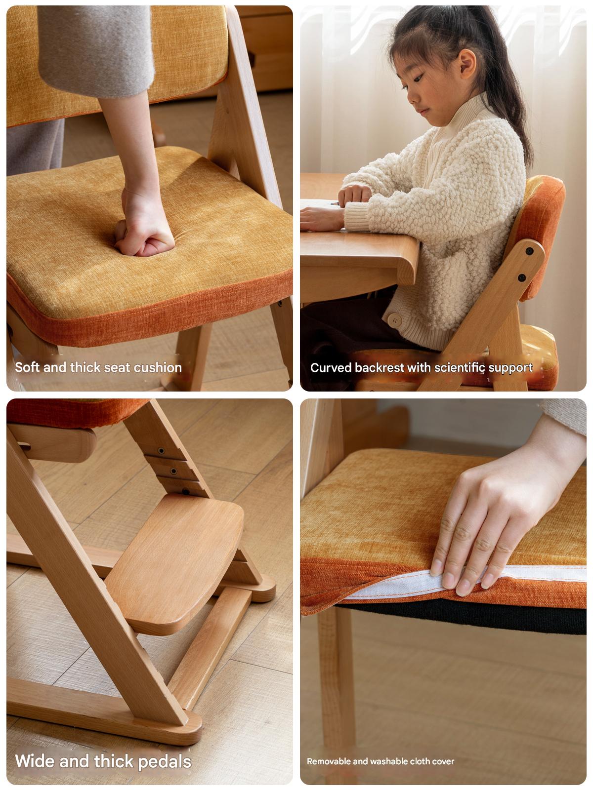 Beech Solid Wood Children's Study Chair.