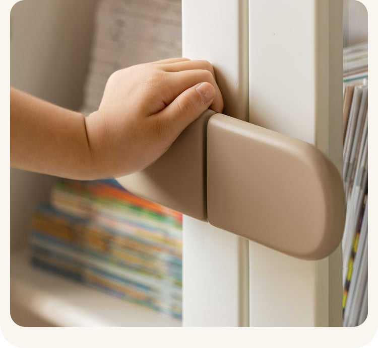 Rubber Solid Wood Children's Cream Style Сombination Bookshelf