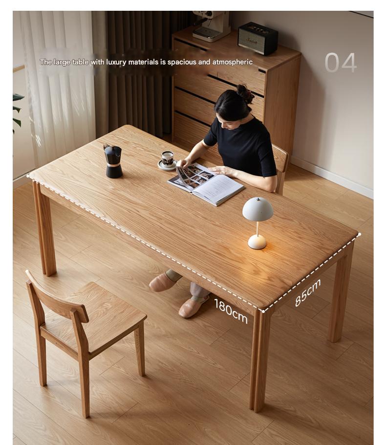 Ash, Oak Solid Wood Modern Dining Table