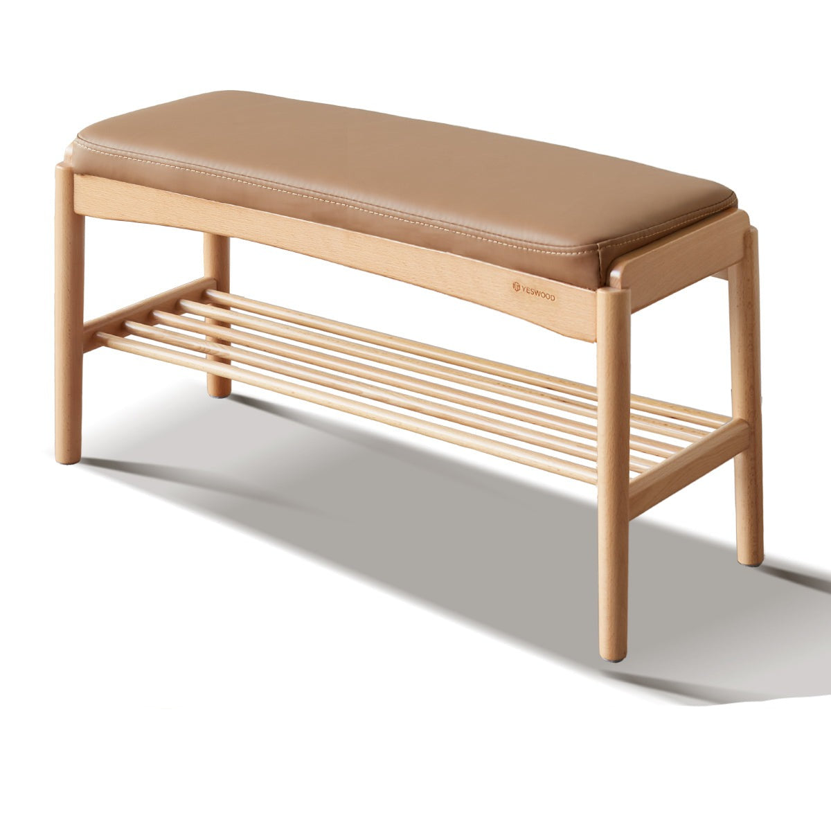 Shoe Storage Bench, Cherry wood, Oak solid wood"+