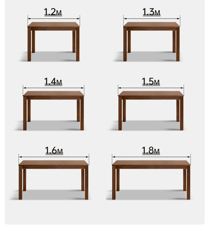 Oak Solid Wood, Solid Rubberwood Nordic Dining Table