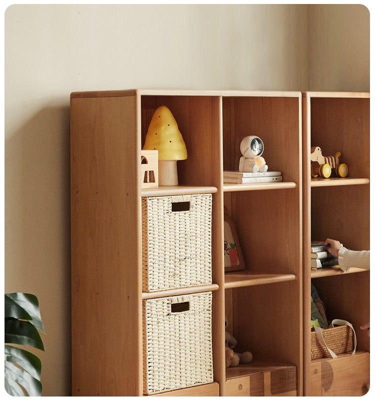 Beech Solid Wood Floor Children's Bookcase