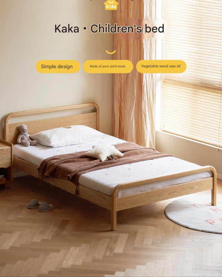 Oak Solid Wood Children's Single Bed