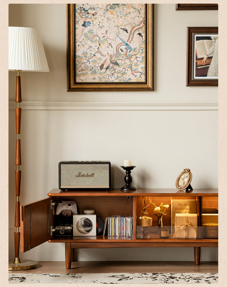 Poplar Solid Wood Antique Style TV Cabinet.