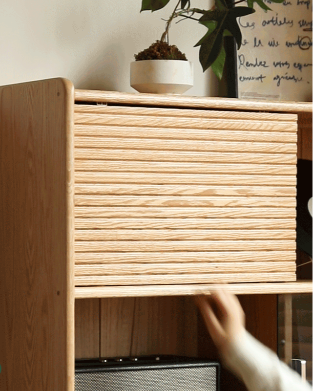 Oak Solid Wood Modern Bookcase