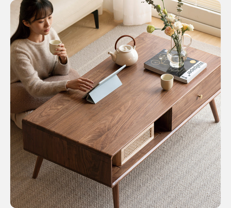 Black Walnut Solid Wood Coffee Table