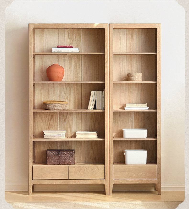 Ash Solid Wood Combination Bookcase Bookshelf