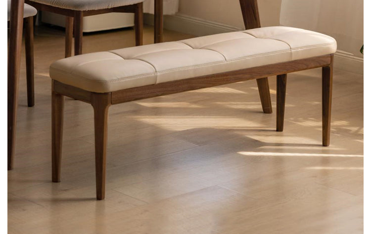 Black Walnut Solid Wood Long Bar Soft Bench