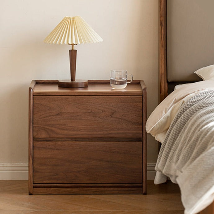 Sandalwood, Black Walnut Solid Wood Nightstand.