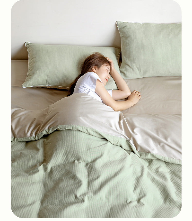 нет Pure Cotton Four Piece Set, Bed Sheet and Quilt Cover, High Quality Bedding Supplies
