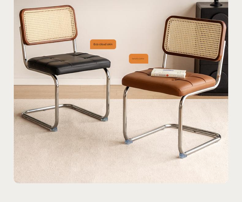 4 pcs Oak Solid Wood leather Soft Suspended Chair