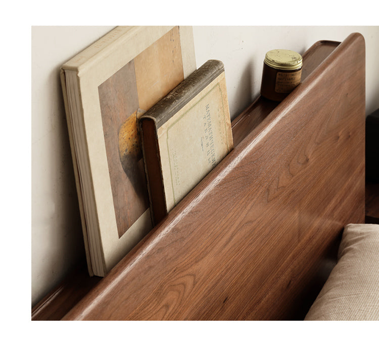 Teak Solid Wood, Black Walnut Solid Wood Bed