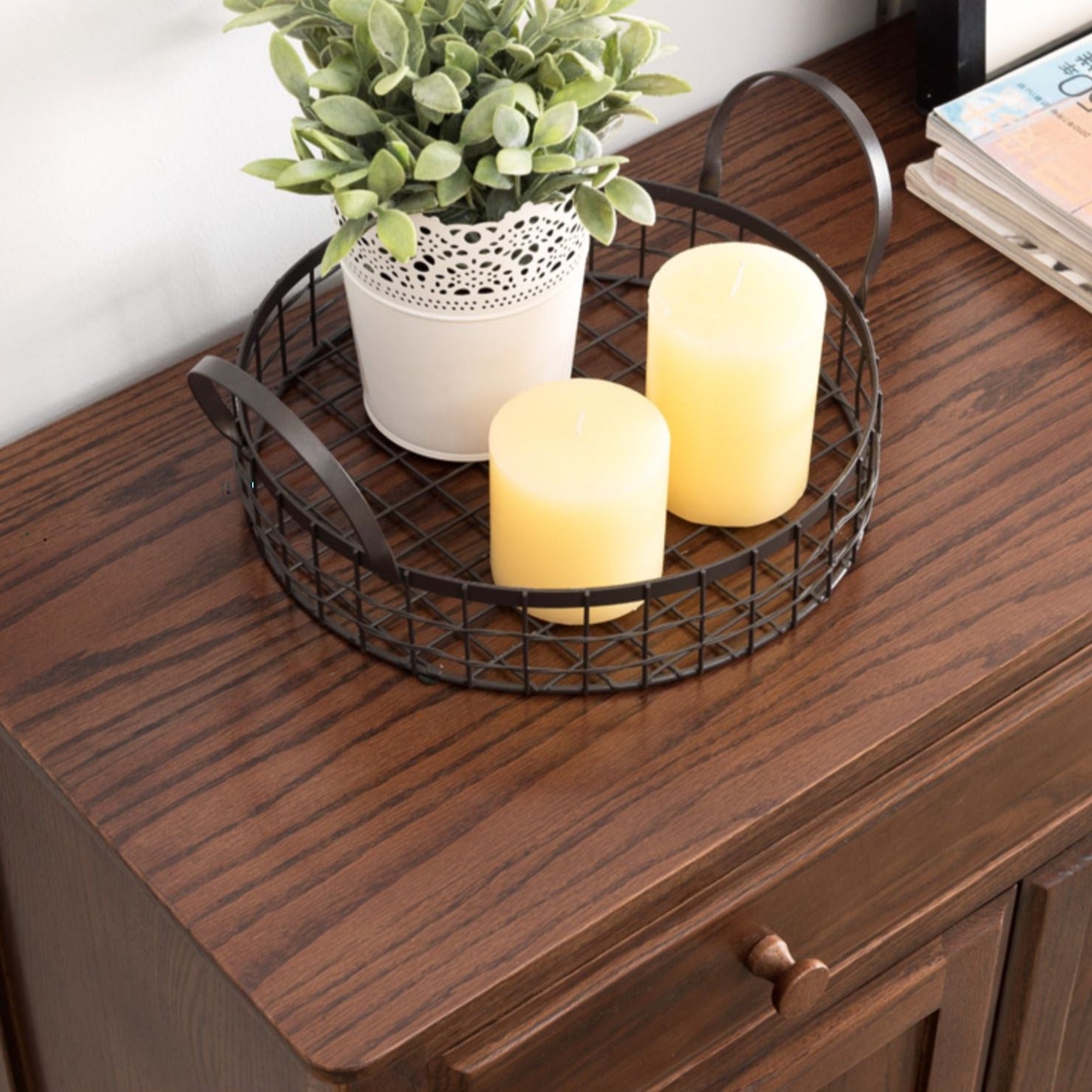 Oak Solid Wood American Style Shoe Cabinet
