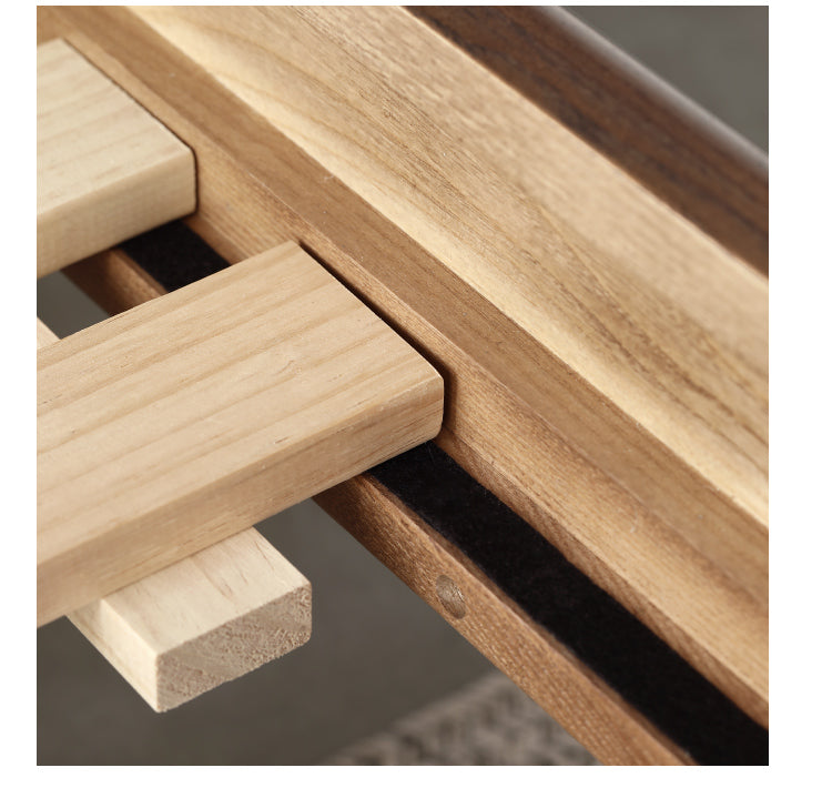 Ash, Oak Solid Wood Bed Nordic Modern Simple Bed