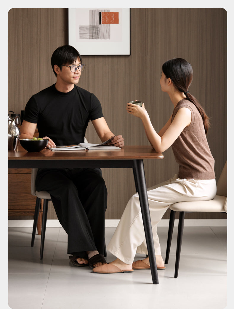 Black Walnut Solid Wood Italian Light Luxury Dining Table