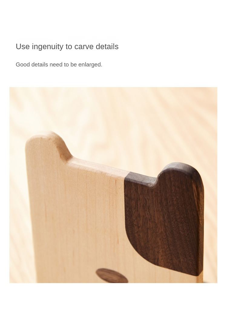 Solid Wood Book Creative Dog Bear Book Clip