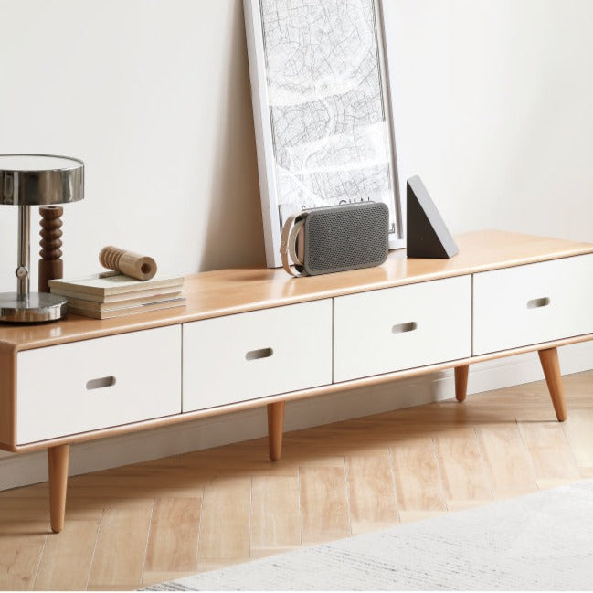 European Beech solid wood TV cabinet"+