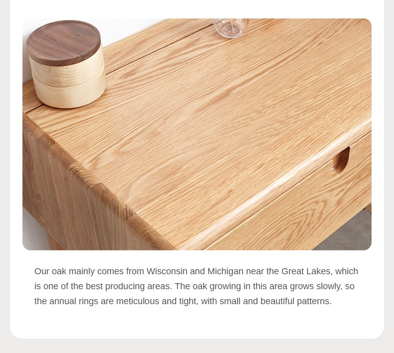Oak Solid Wood Nightstand Rack Integrated Light)