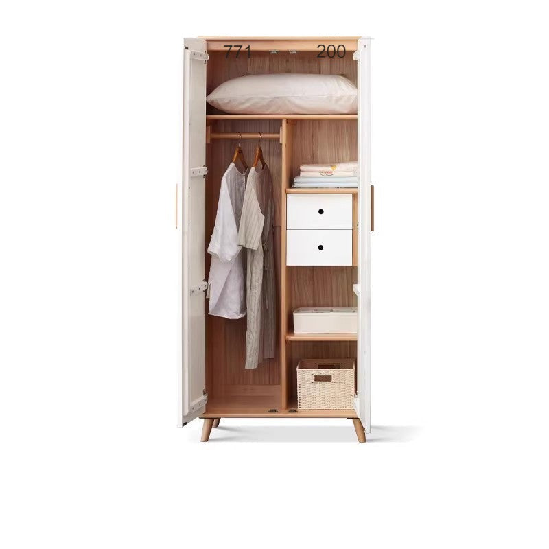 Beech Solid Wood Wardrobe Combination.