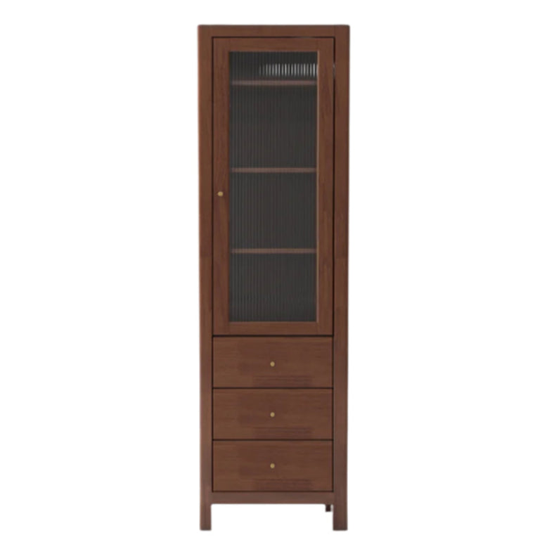 Oak, Solid Rubberwood Modern Minimalist Combination Bookcase