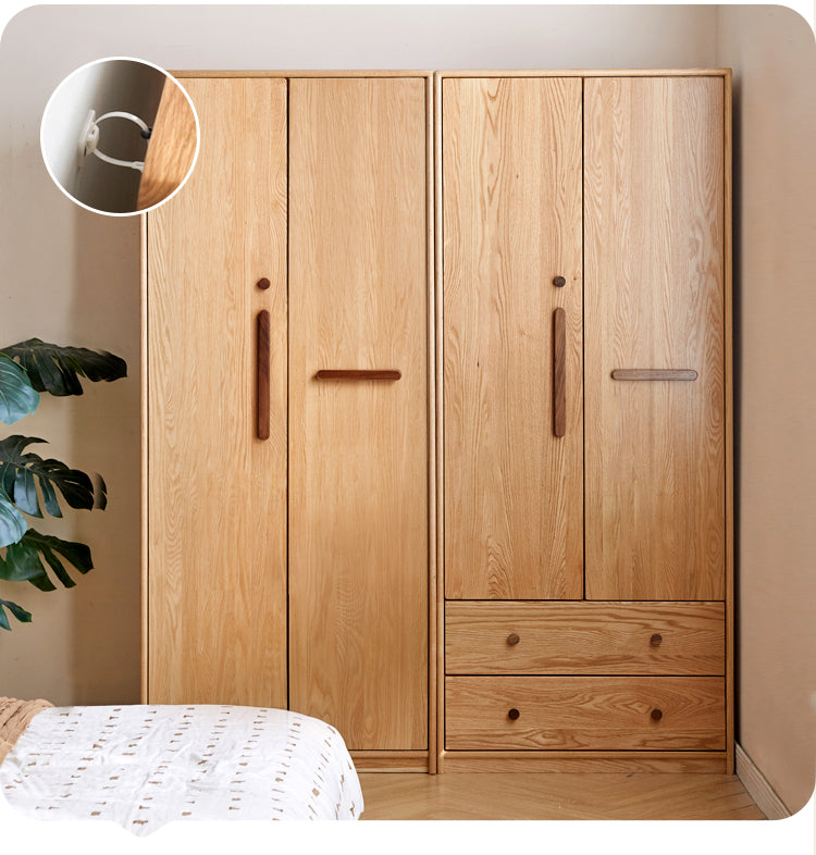 Oak Solid Wood Children's Wardrobe