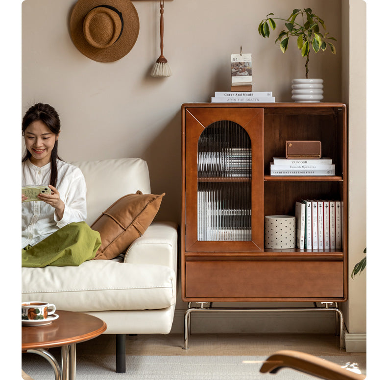 Black Walnut, Poplar Solid Wood Side Cabinet