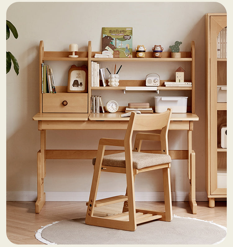 Beech Solid Wood Children's Study Table.