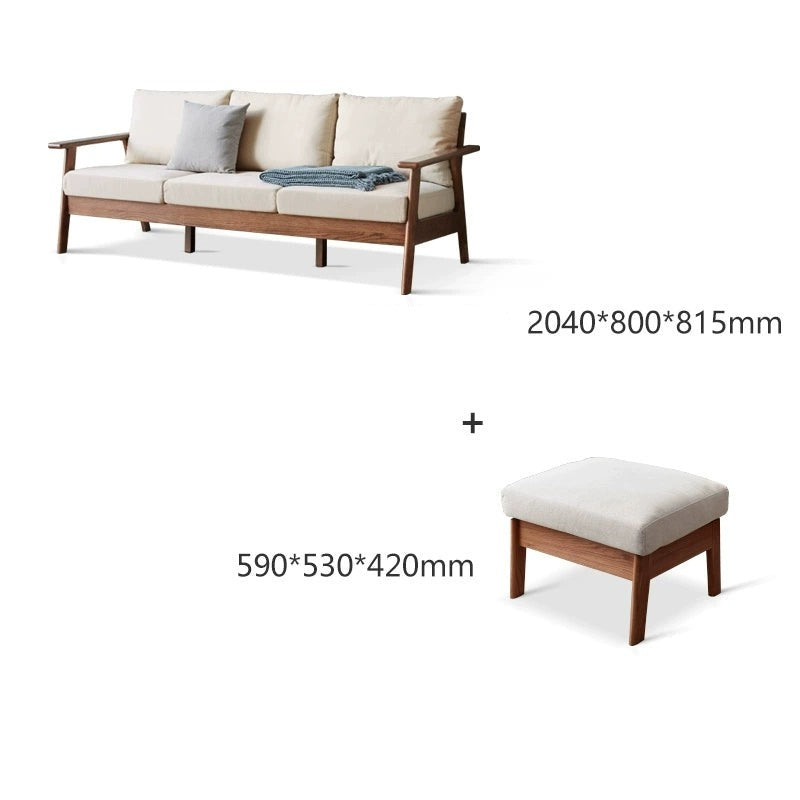 Sofa Oak solid wood fabric cushion +