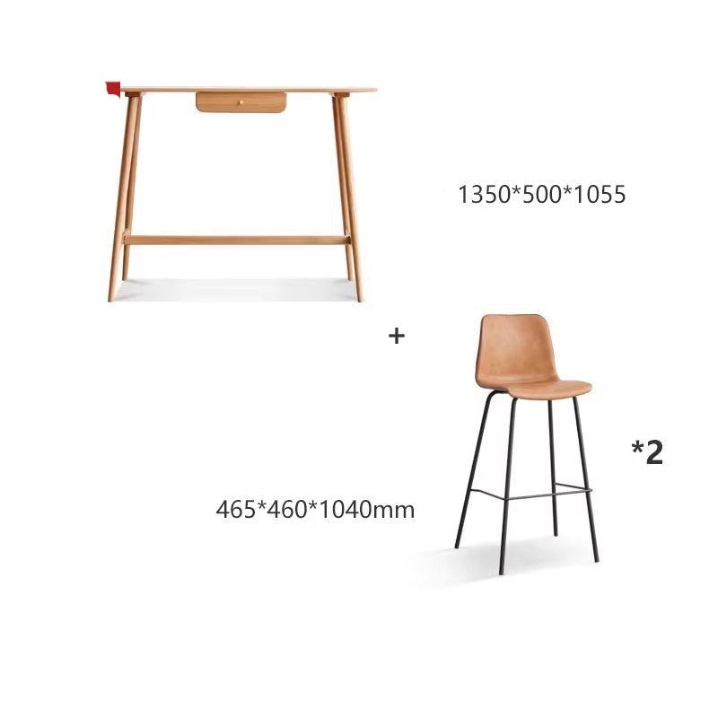 Oak, Cherry Solid Wood Bar Table