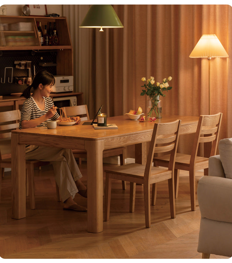 Ash Solid Wood Long Dining Table