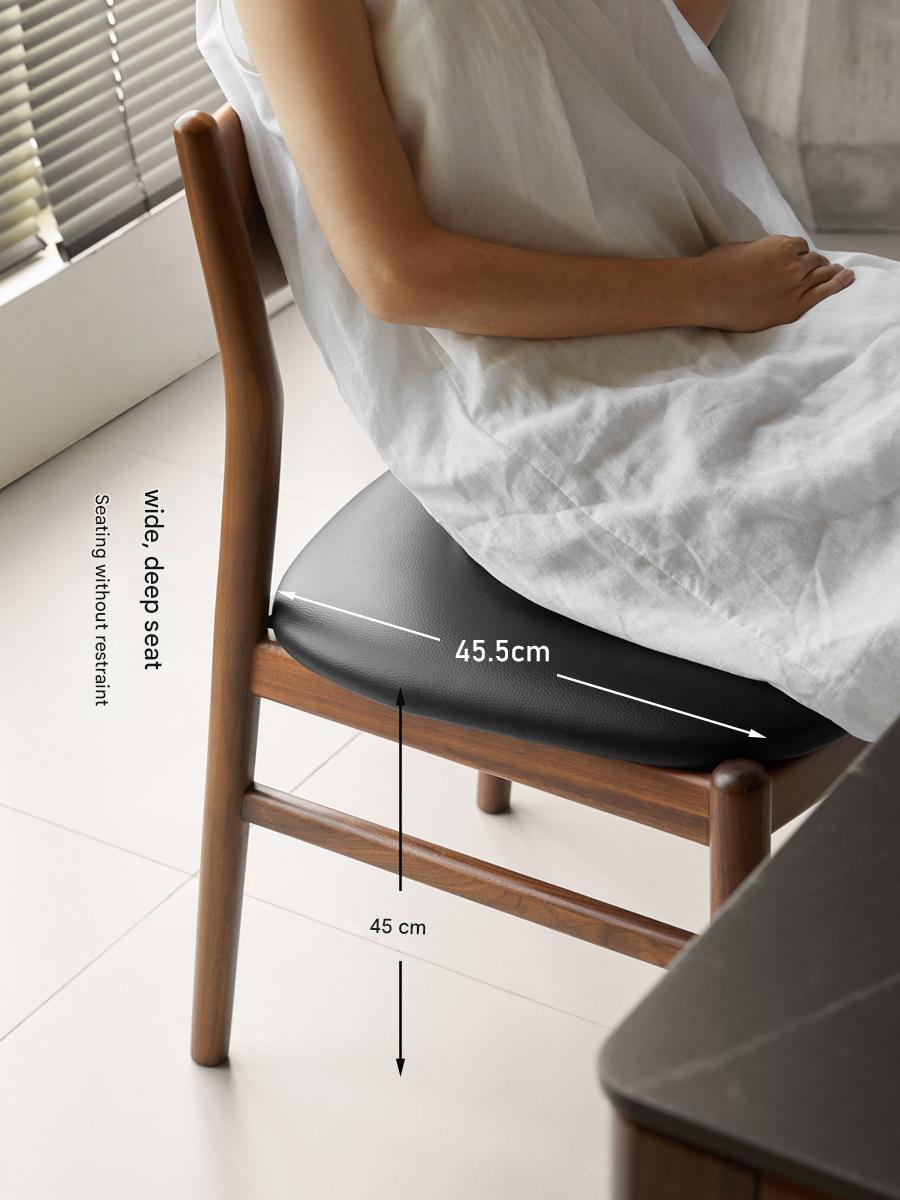 4 pcs Black Walnut, Ash, White Ash, Oak, White Oak, Beech, Sandalwood Solid Wood Dining Chair Retro