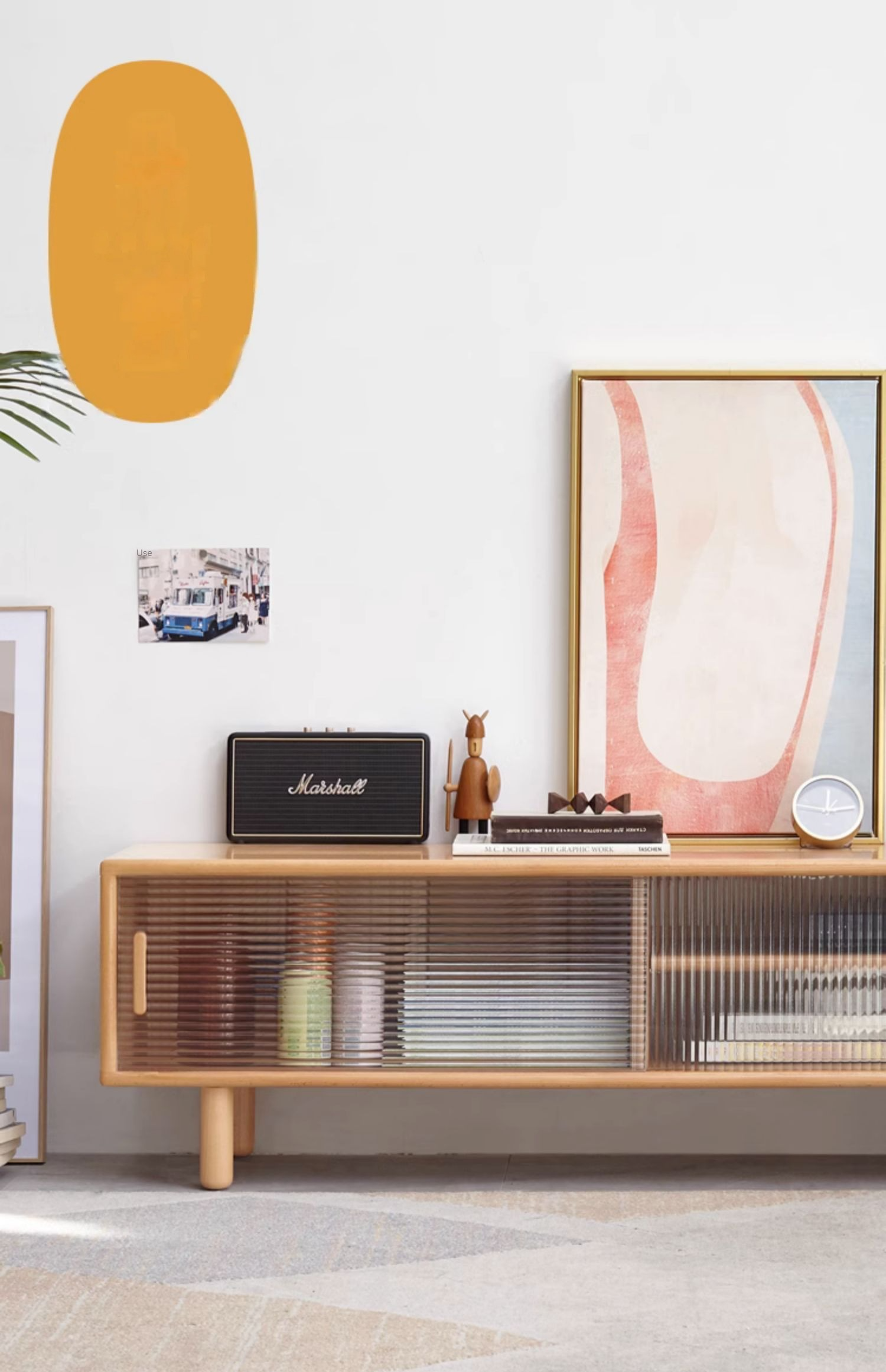 Beech Solid Wood TV Storage Cabinet.