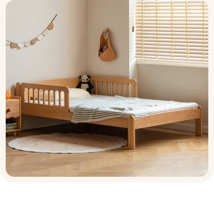 Beech solid wood children's bunk bed.