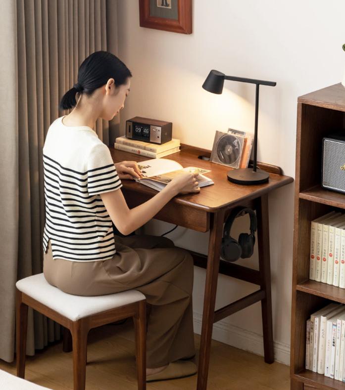 Oak Solid Wood Small Office Desk