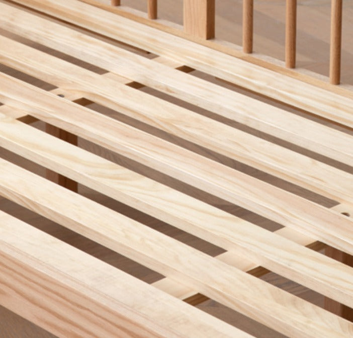 Oak Solid Wood Fabric Sofa.