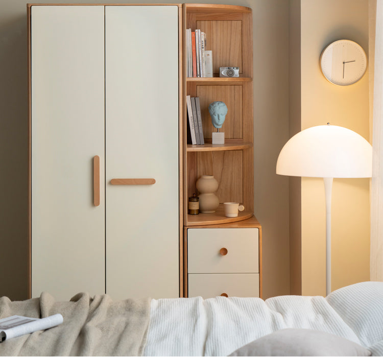 Poplar Solid Wood Modern Nordic Wardrobe