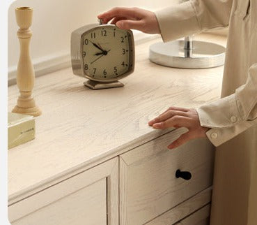 Rubberwood, Oak Solid Wood American Style Chest of Drawers