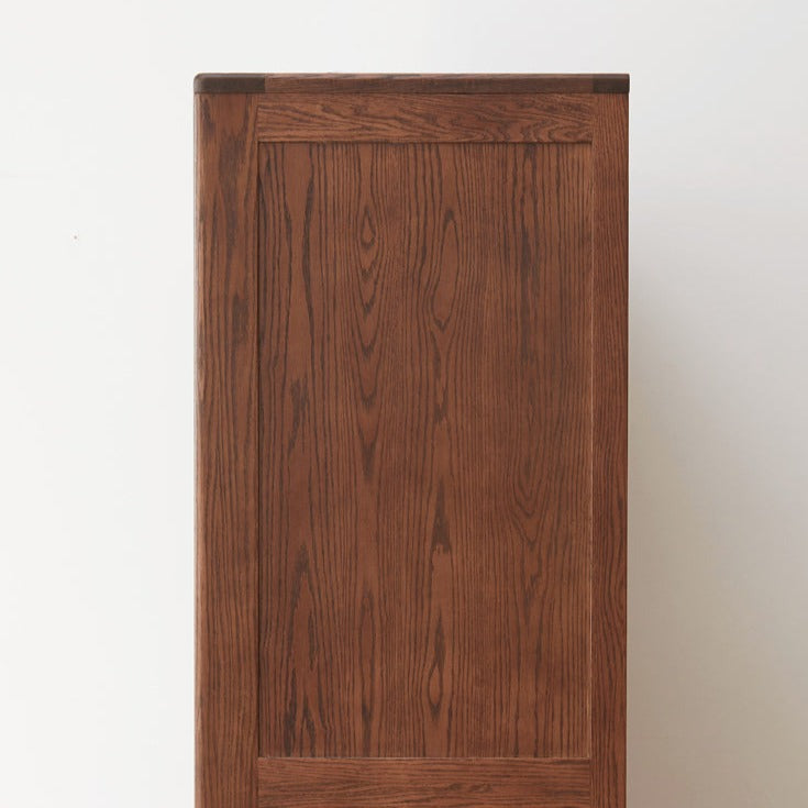 Oak Solid Wood Sliding Door Wardrobe.