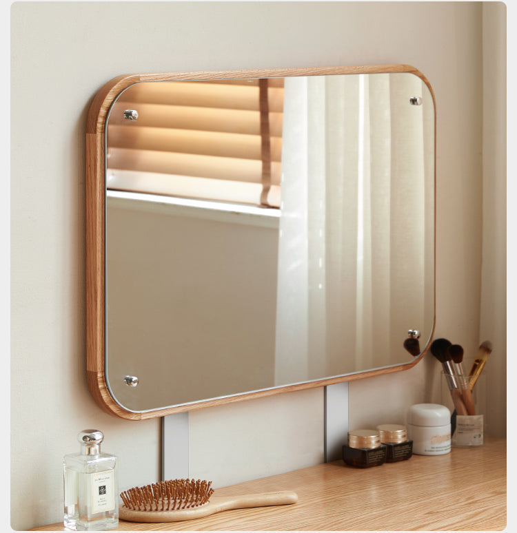 Solid Rubberwood, Oak, Beech Solid Wood Retractable Vanity Table Modern.