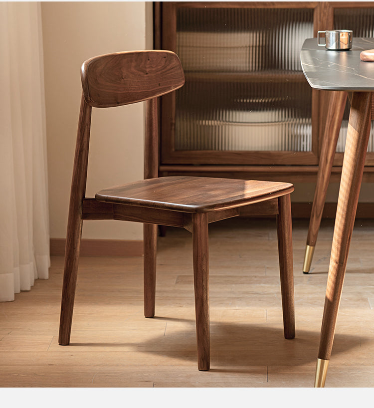 Black Walnut, Ash, Oak, Sandalwood Solid Wood, Solid Rubberwood - Chair 4 pcs set