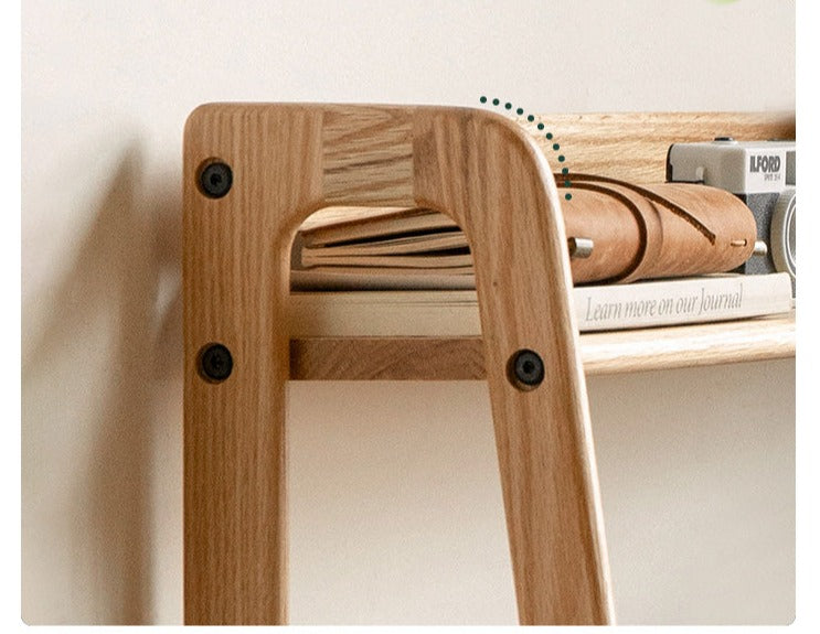 Oak Solid Wood Desk Shelf
